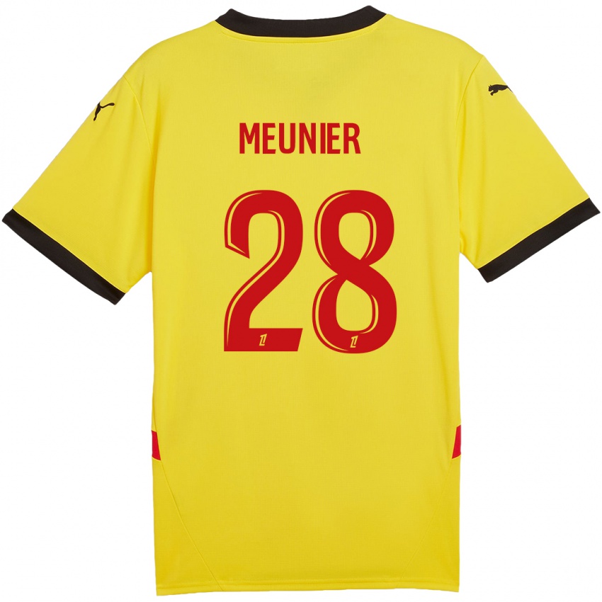 Børn Jennifer Meunier #28 Gul Rød Hjemmebane Spillertrøjer 2024/25 Trøje T-Shirt