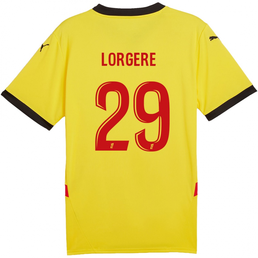 Børn Charlotte Lorgeré #29 Gul Rød Hjemmebane Spillertrøjer 2024/25 Trøje T-Shirt