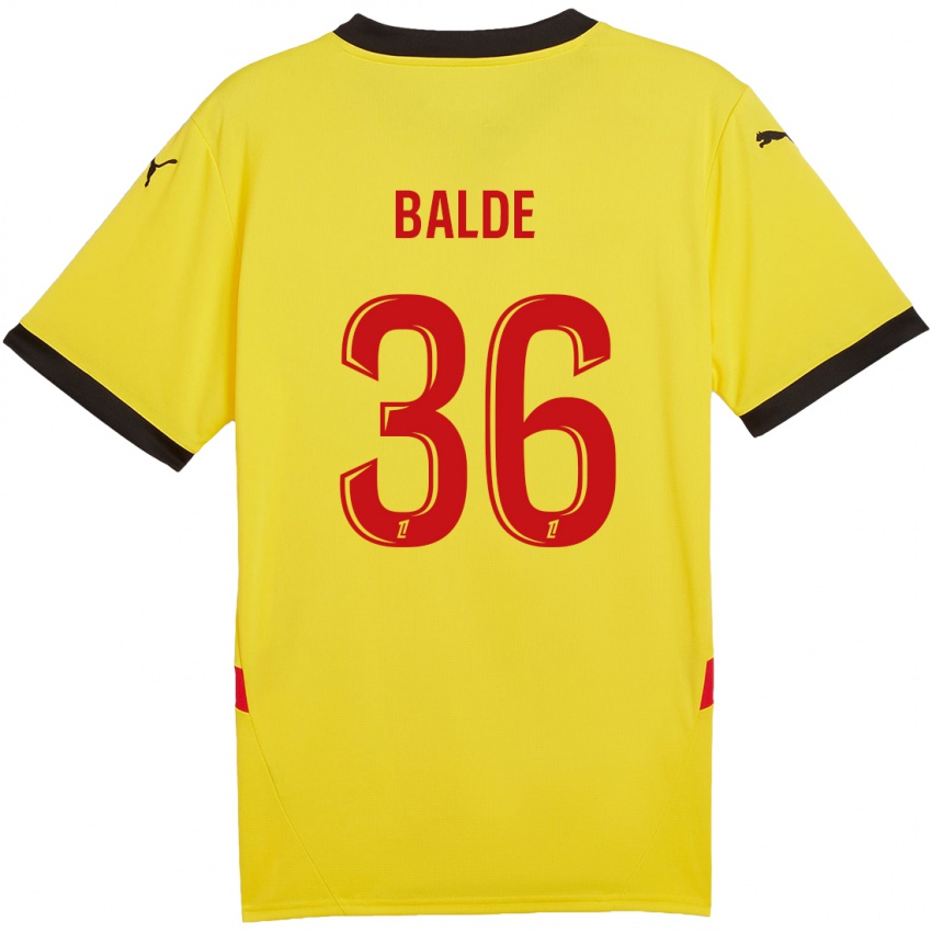 Børn Ibrahima Baldé #36 Gul Rød Hjemmebane Spillertrøjer 2024/25 Trøje T-Shirt