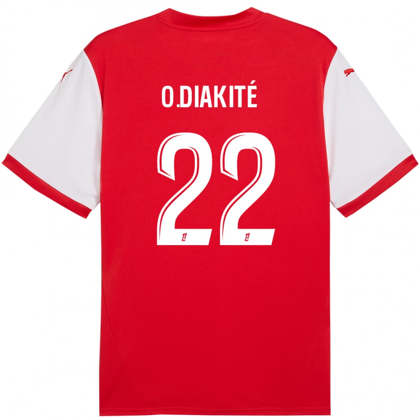 Børn Oumar Diakité #22 Rød Hvid Hjemmebane Spillertrøjer 2024/25 Trøje T-Shirt