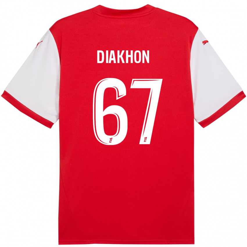 Børn Mamadou Diakhon #67 Rød Hvid Hjemmebane Spillertrøjer 2024/25 Trøje T-Shirt