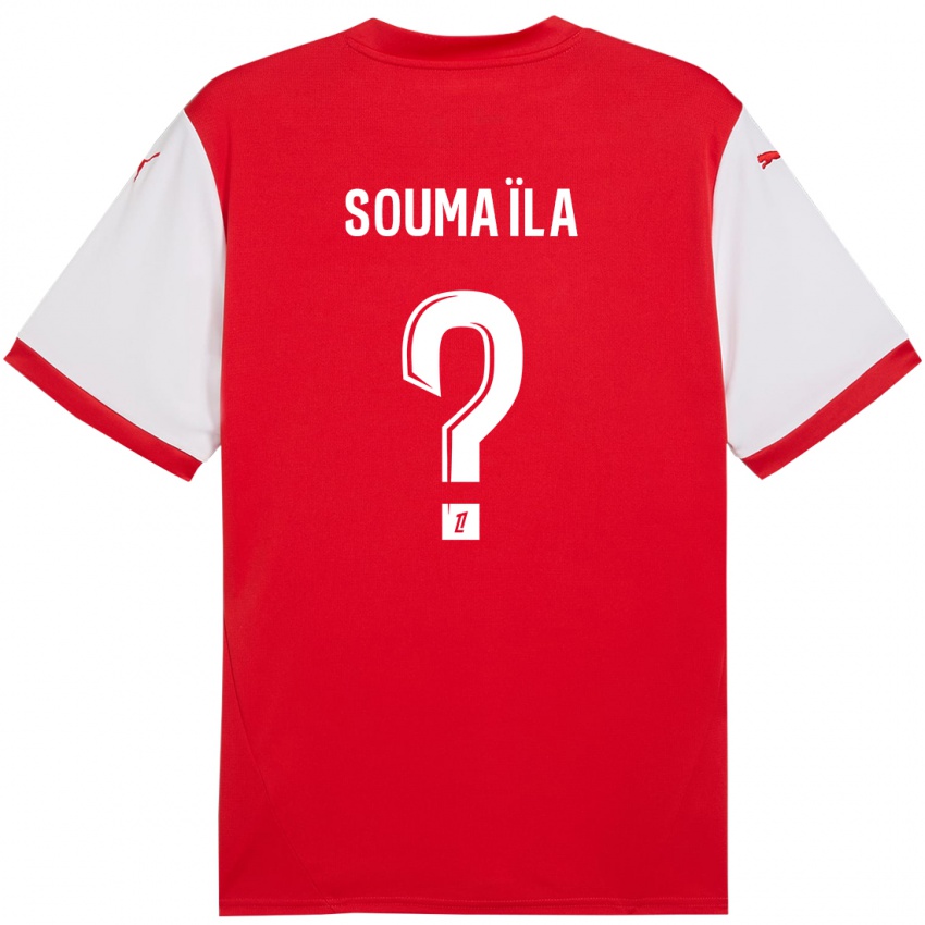 Børn Soumaïla Sylla #0 Rød Hvid Hjemmebane Spillertrøjer 2024/25 Trøje T-Shirt