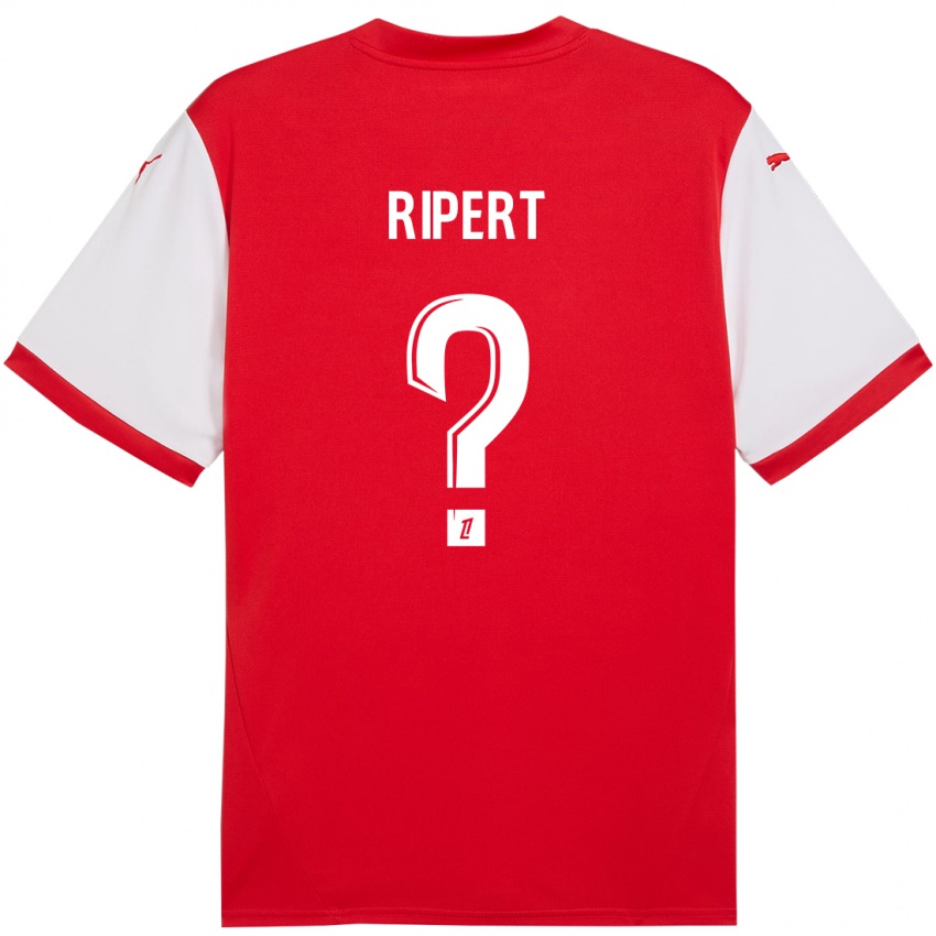 Børn Léo Ripert #0 Rød Hvid Hjemmebane Spillertrøjer 2024/25 Trøje T-Shirt