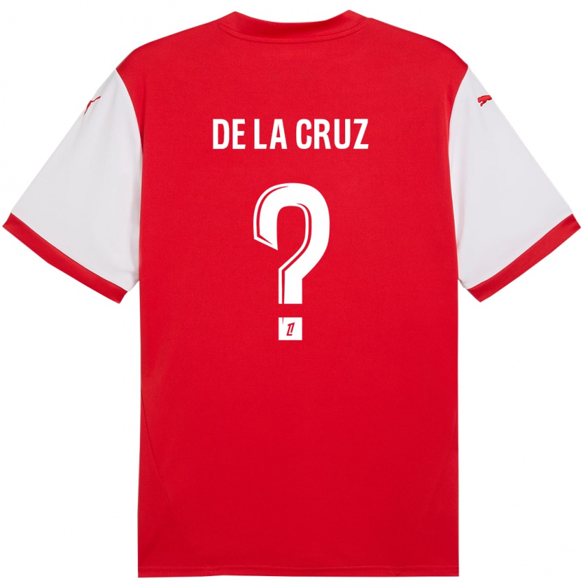 Børn Maiky De La Cruz #0 Rød Hvid Hjemmebane Spillertrøjer 2024/25 Trøje T-Shirt