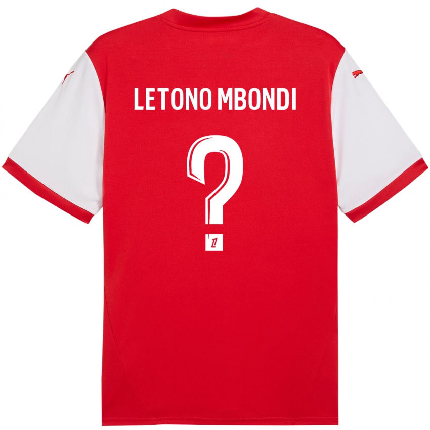 Børn Christ-Emmanuel Letono Mbondi #0 Rød Hvid Hjemmebane Spillertrøjer 2024/25 Trøje T-Shirt