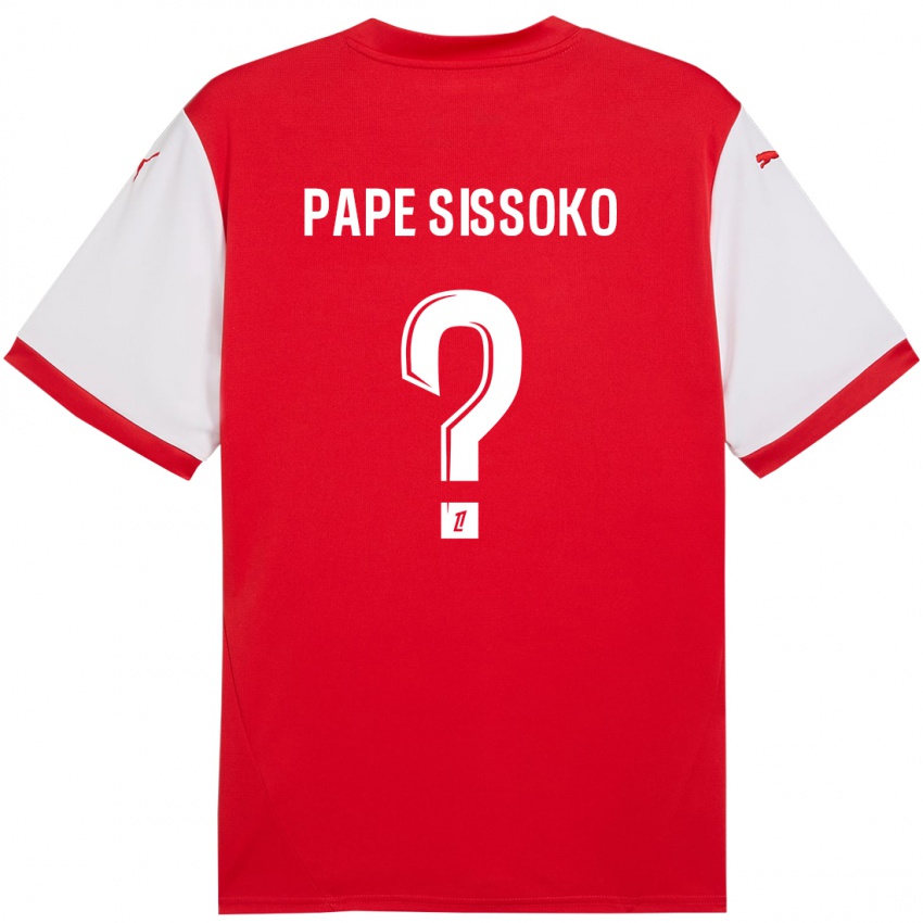 Børn Niama Pape Sissoko #0 Rød Hvid Hjemmebane Spillertrøjer 2024/25 Trøje T-Shirt