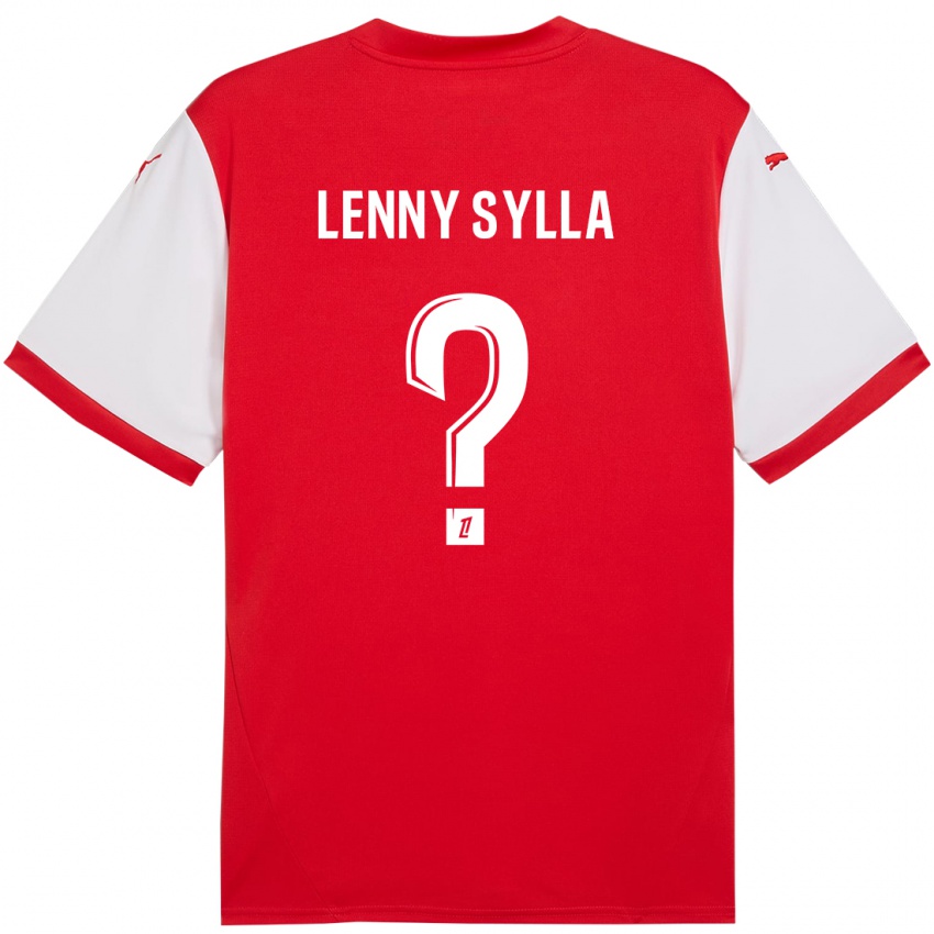 Børn Lenny Sylla #0 Rød Hvid Hjemmebane Spillertrøjer 2024/25 Trøje T-Shirt