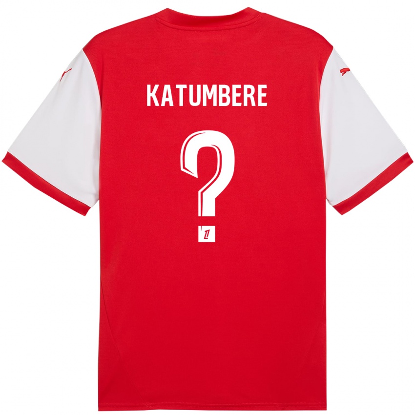 Børn Noah Katumbere #0 Rød Hvid Hjemmebane Spillertrøjer 2024/25 Trøje T-Shirt