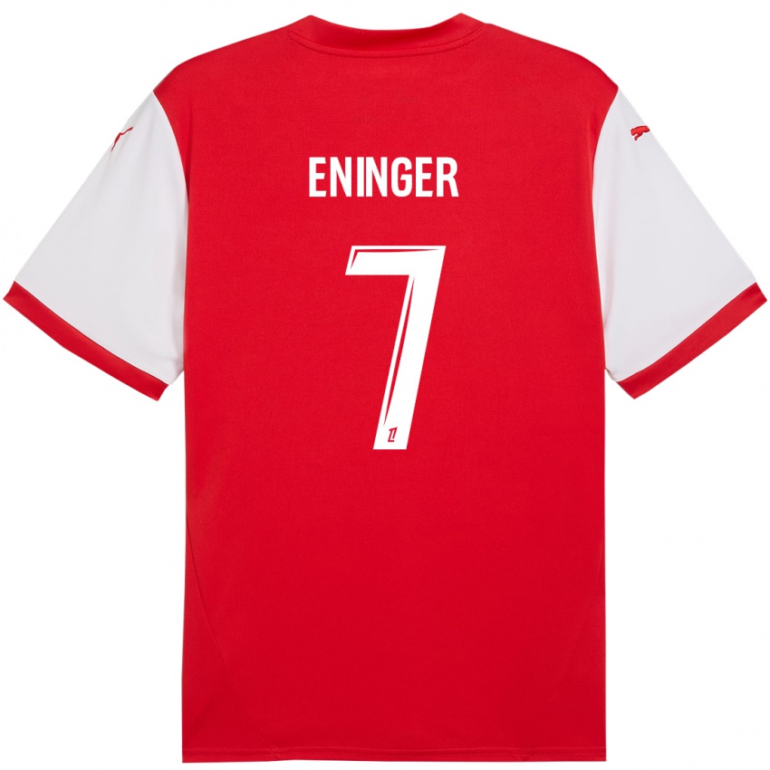 Børn Thelma Eninger #7 Rød Hvid Hjemmebane Spillertrøjer 2024/25 Trøje T-Shirt