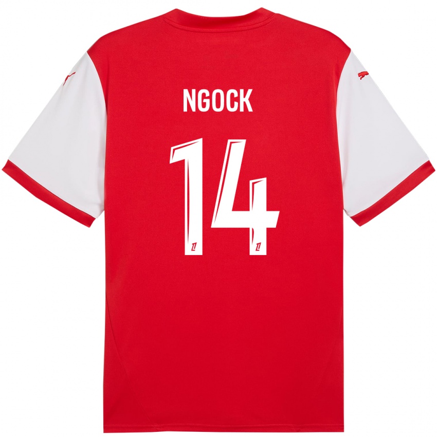 Børn Monique Ngock #14 Rød Hvid Hjemmebane Spillertrøjer 2024/25 Trøje T-Shirt