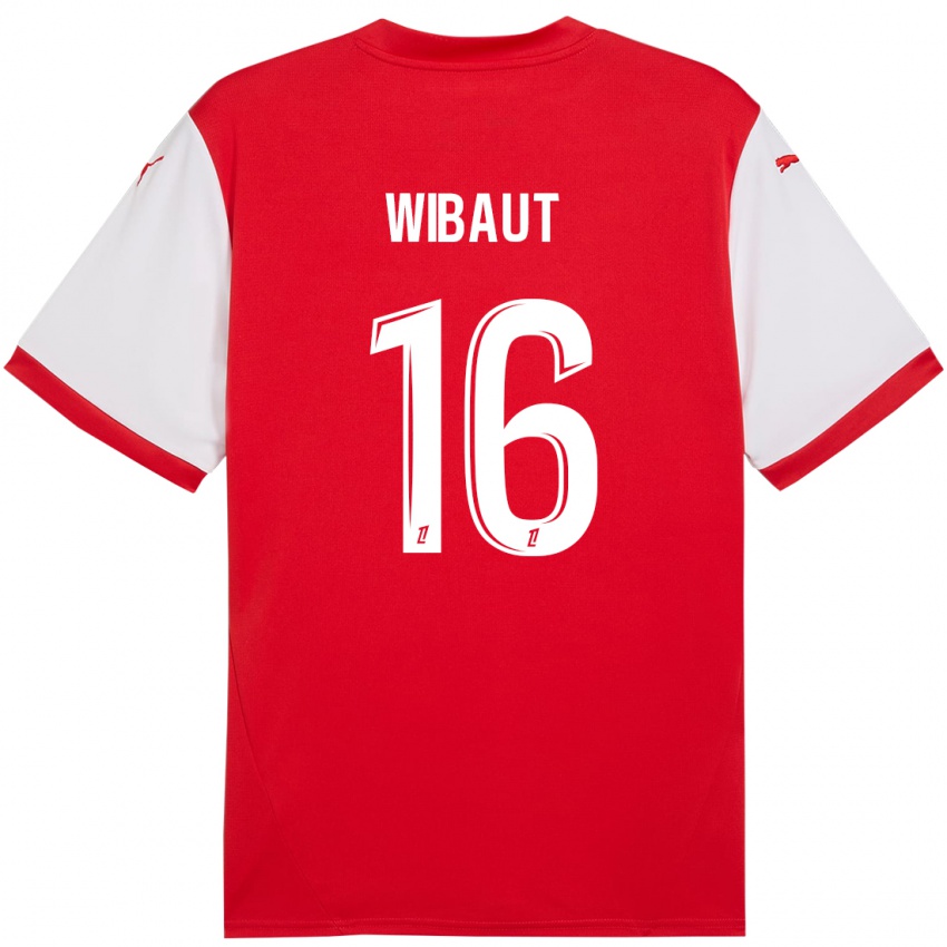 Børn Clara Wibaut #16 Rød Hvid Hjemmebane Spillertrøjer 2024/25 Trøje T-Shirt