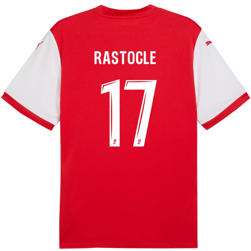 Børn Jade Rastocle #17 Rød Hvid Hjemmebane Spillertrøjer 2024/25 Trøje T-Shirt