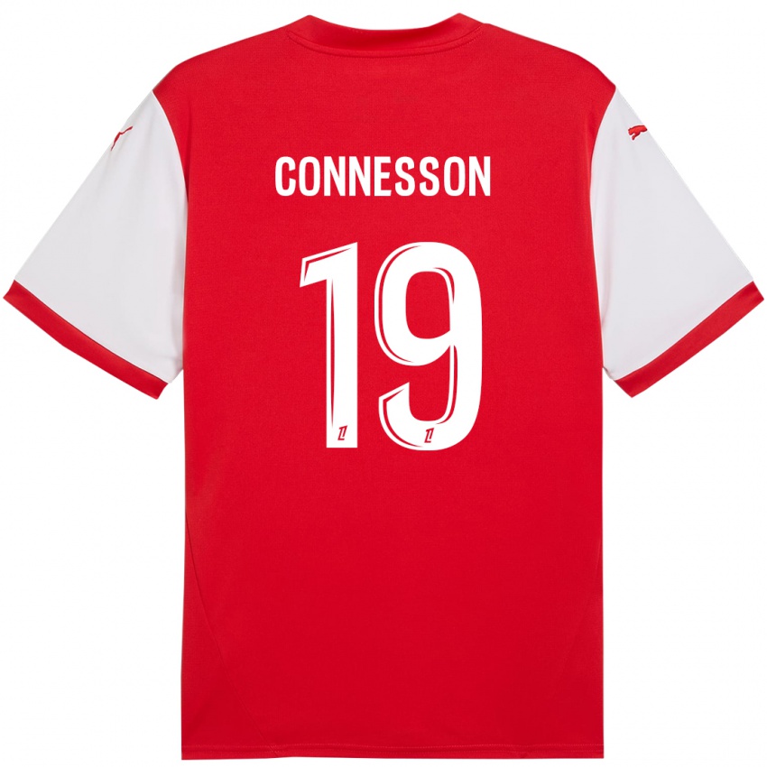 Børn Adele Connesson #19 Rød Hvid Hjemmebane Spillertrøjer 2024/25 Trøje T-Shirt