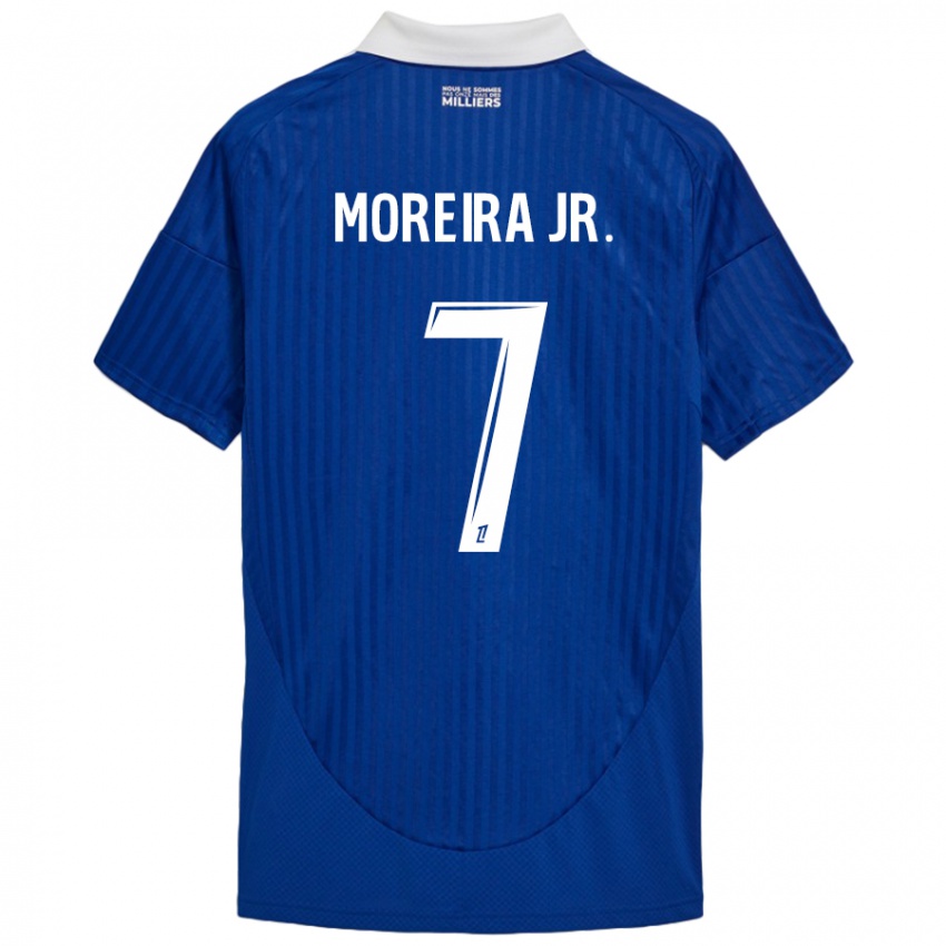 Børn Diego Moreira #7 Blå Hvid Hjemmebane Spillertrøjer 2024/25 Trøje T-Shirt