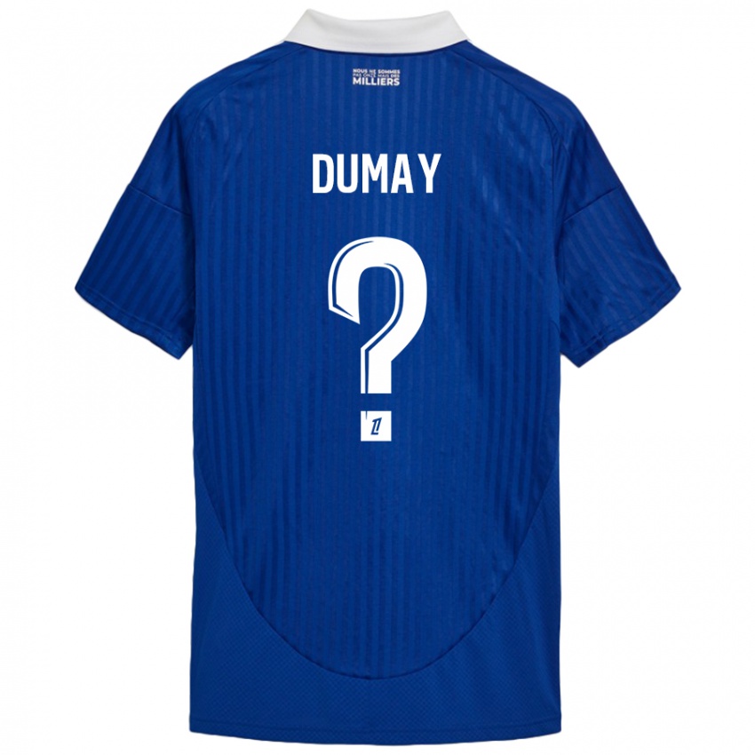 Børn Yoann Dumay #0 Blå Hvid Hjemmebane Spillertrøjer 2024/25 Trøje T-Shirt