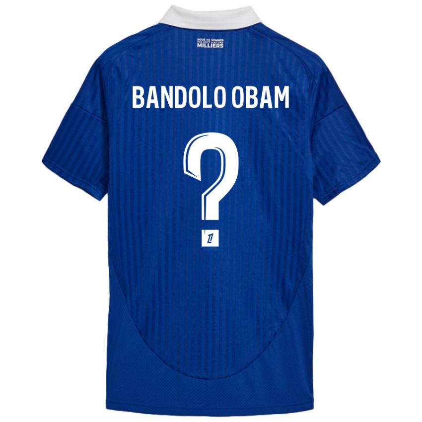 Børn Randy Bandolo Obam #0 Blå Hvid Hjemmebane Spillertrøjer 2024/25 Trøje T-Shirt