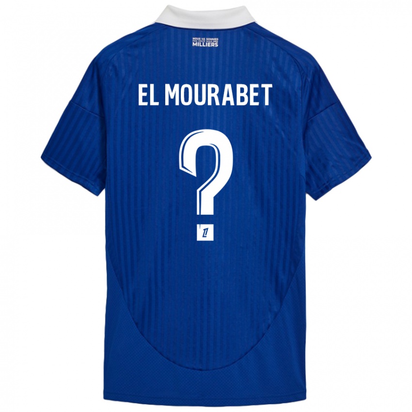 Børn Samir El Mourabet #0 Blå Hvid Hjemmebane Spillertrøjer 2024/25 Trøje T-Shirt