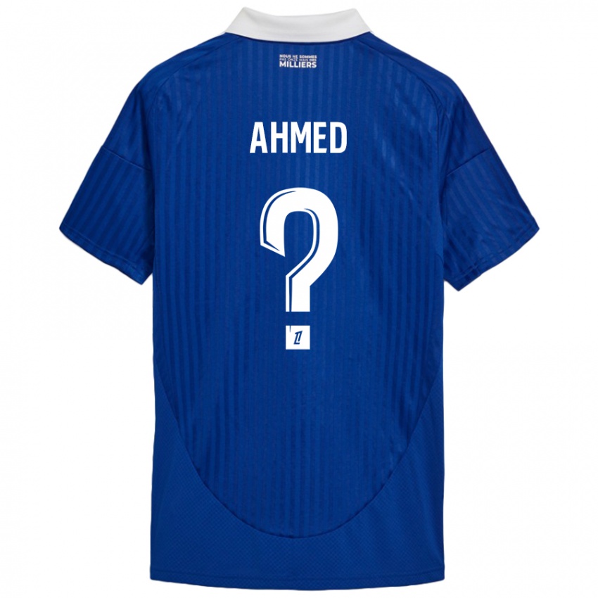 Børn Aymeric Ahmed #0 Blå Hvid Hjemmebane Spillertrøjer 2024/25 Trøje T-Shirt