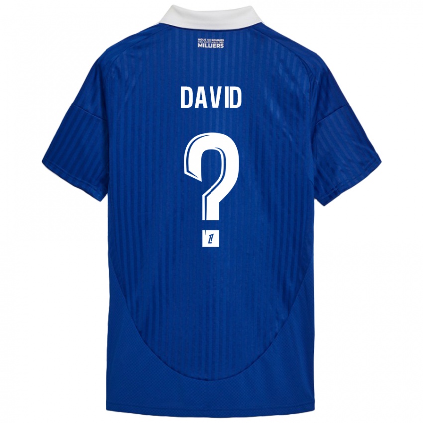 Børn David #0 Blå Hvid Hjemmebane Spillertrøjer 2024/25 Trøje T-Shirt