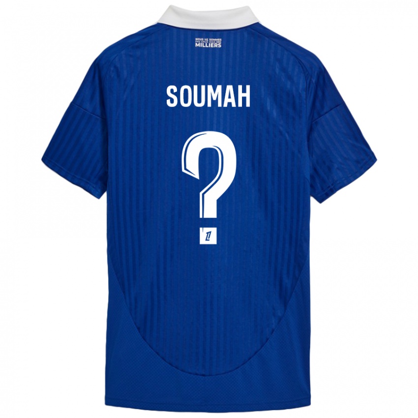 Børn Mohamed Soumah #0 Blå Hvid Hjemmebane Spillertrøjer 2024/25 Trøje T-Shirt