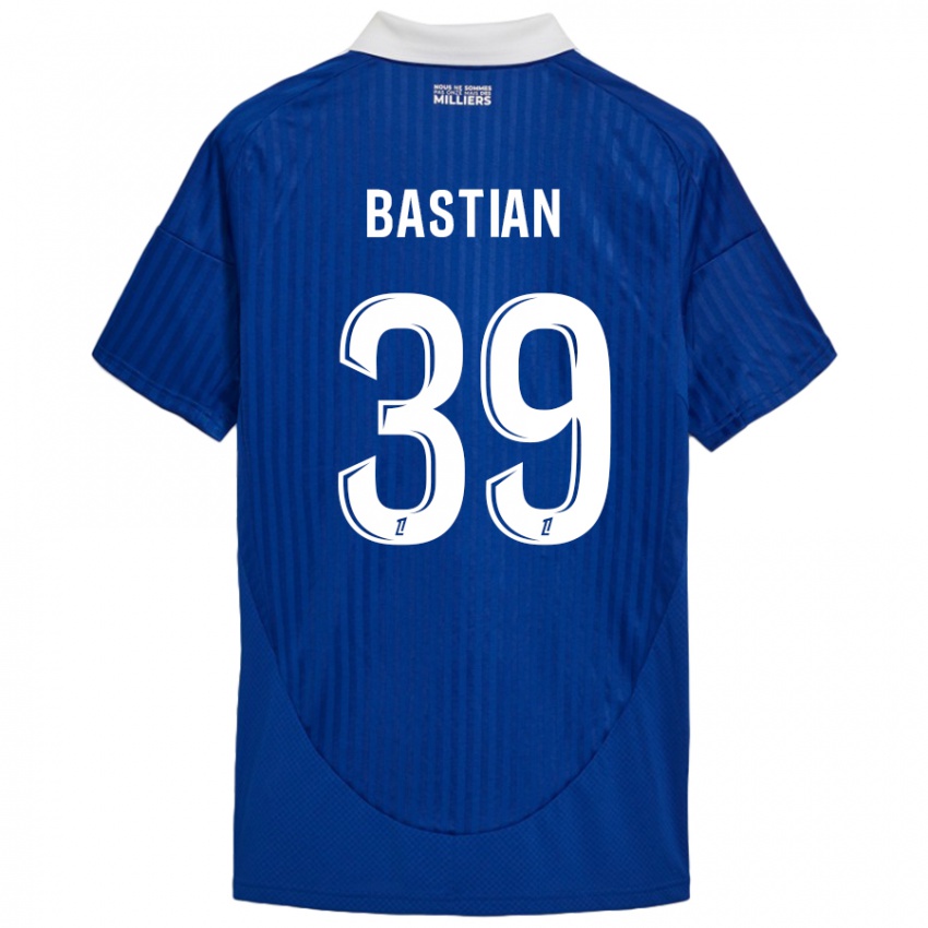 Børn Maxime Bastian #39 Blå Hvid Hjemmebane Spillertrøjer 2024/25 Trøje T-Shirt