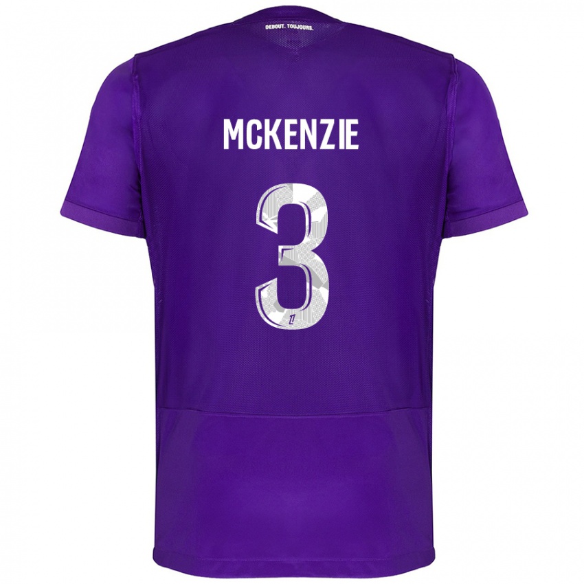 Børn Mark Mckenzie #3 Lilla Hvid Hjemmebane Spillertrøjer 2024/25 Trøje T-Shirt