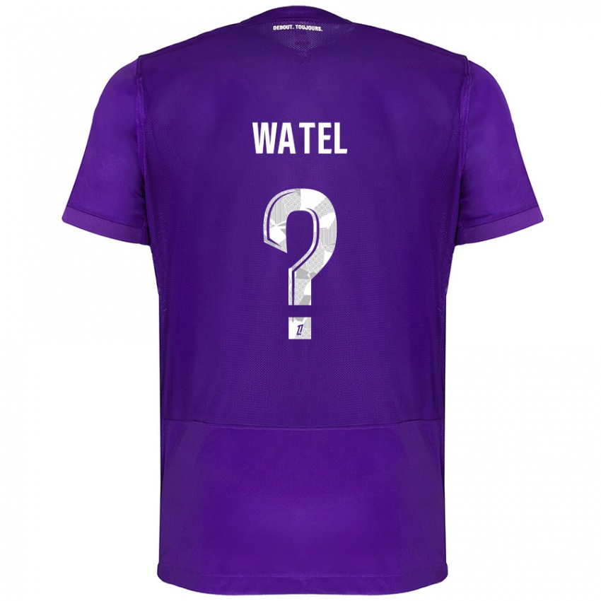 Børn Kylian Watel #0 Lilla Hvid Hjemmebane Spillertrøjer 2024/25 Trøje T-Shirt