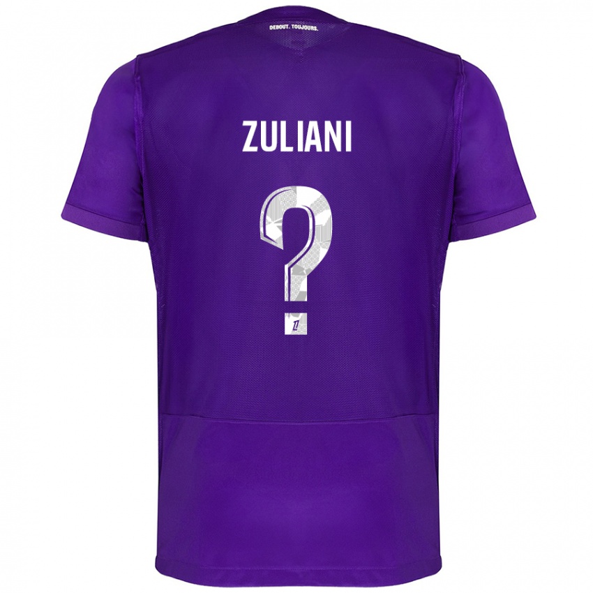 Børn Edhy Zuliani #0 Lilla Hvid Hjemmebane Spillertrøjer 2024/25 Trøje T-Shirt