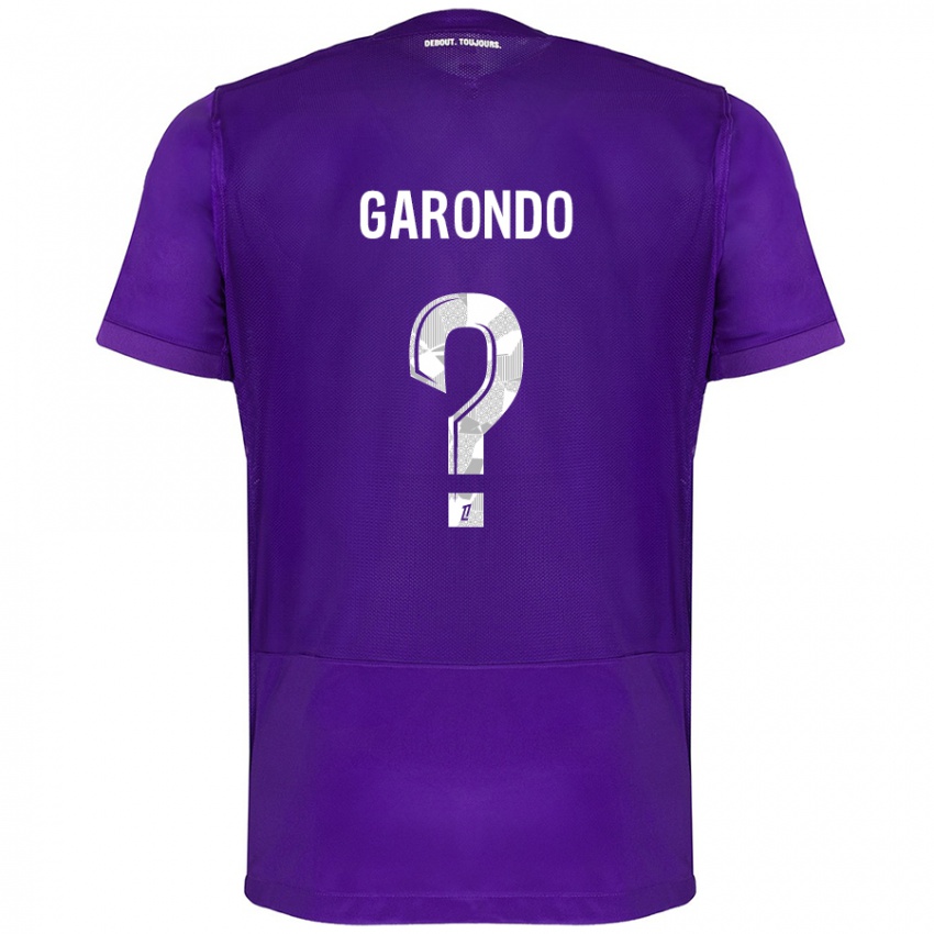 Børn Thibaud Garondo #0 Lilla Hvid Hjemmebane Spillertrøjer 2024/25 Trøje T-Shirt