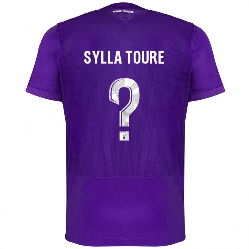 Børn Ismael Sylla Touré #0 Lilla Hvid Hjemmebane Spillertrøjer 2024/25 Trøje T-Shirt