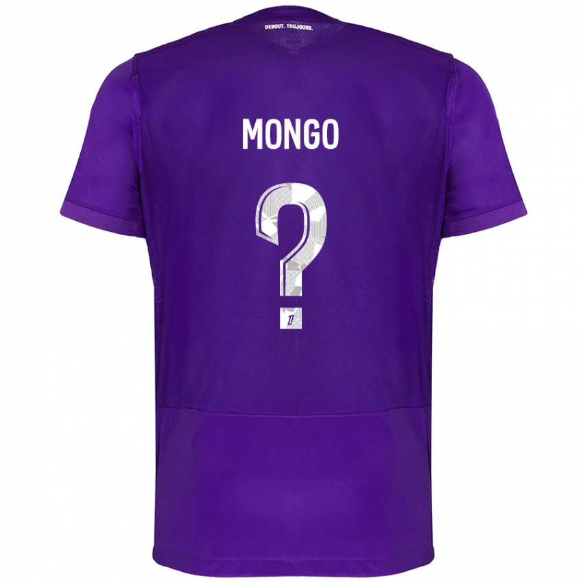 Børn Pierre-Wyatt Mongo #0 Lilla Hvid Hjemmebane Spillertrøjer 2024/25 Trøje T-Shirt