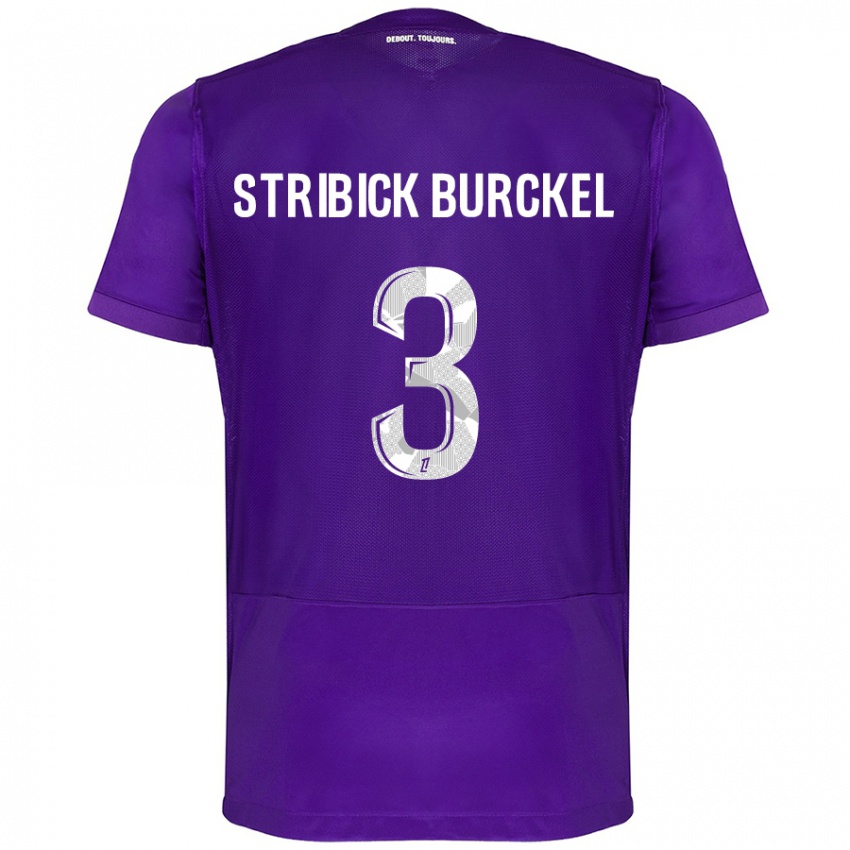 Børn Laetitia Stribick-Burckel #3 Lilla Hvid Hjemmebane Spillertrøjer 2024/25 Trøje T-Shirt