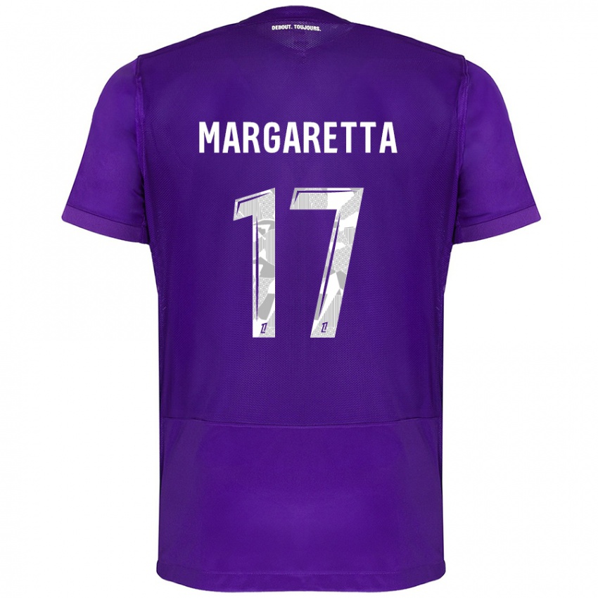 Børn Jessica Margaretta #17 Lilla Hvid Hjemmebane Spillertrøjer 2024/25 Trøje T-Shirt