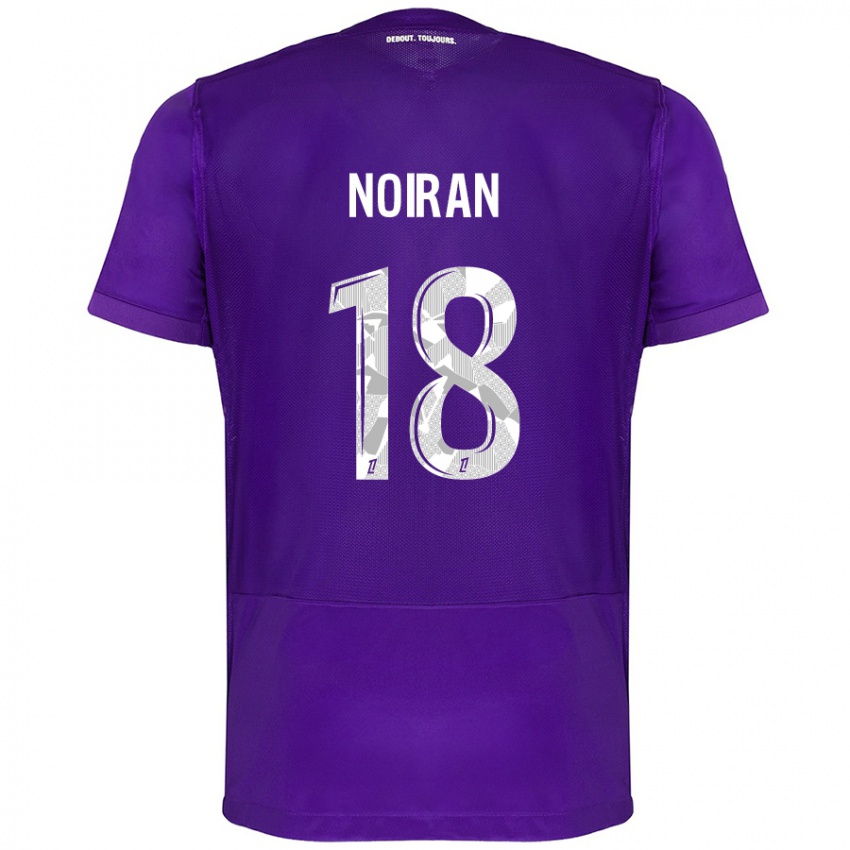 Børn Clara Noiran #18 Lilla Hvid Hjemmebane Spillertrøjer 2024/25 Trøje T-Shirt