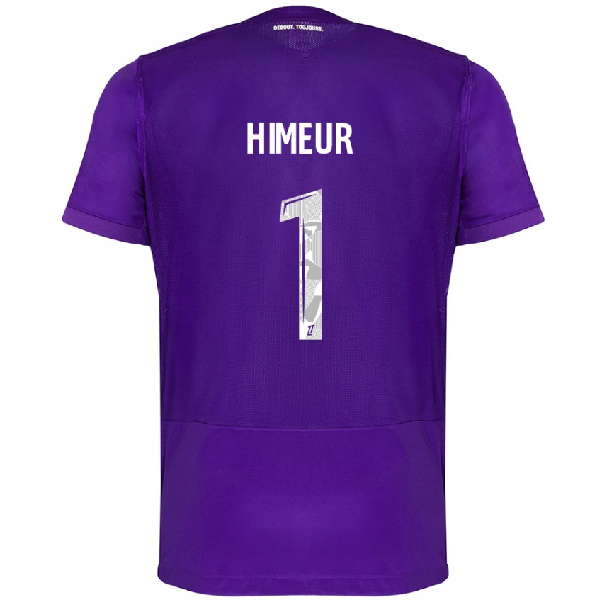 Børn Thomas Himeur #1 Lilla Hvid Hjemmebane Spillertrøjer 2024/25 Trøje T-Shirt