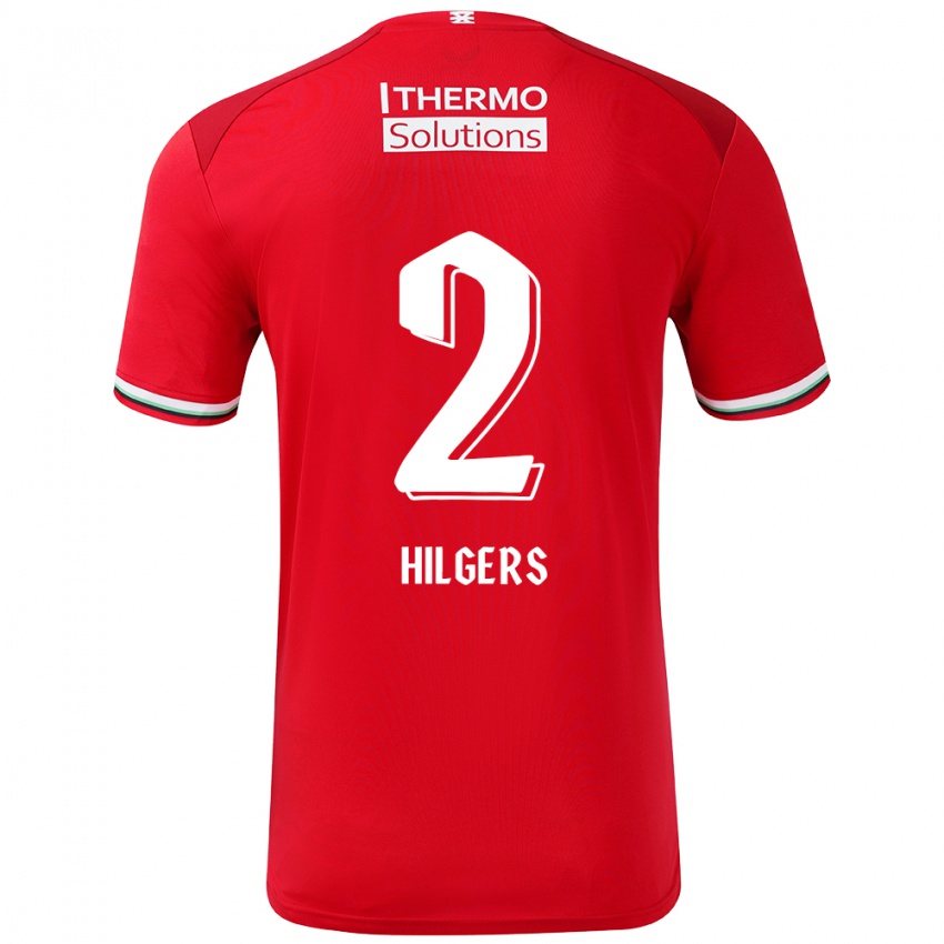 Børn Mees Hilgers #2 Rød Hvid Hjemmebane Spillertrøjer 2024/25 Trøje T-Shirt