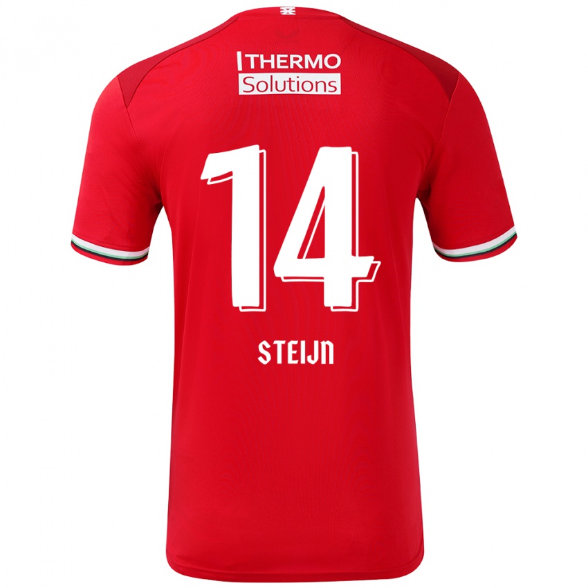 Børn Sem Steijn #14 Rød Hvid Hjemmebane Spillertrøjer 2024/25 Trøje T-Shirt