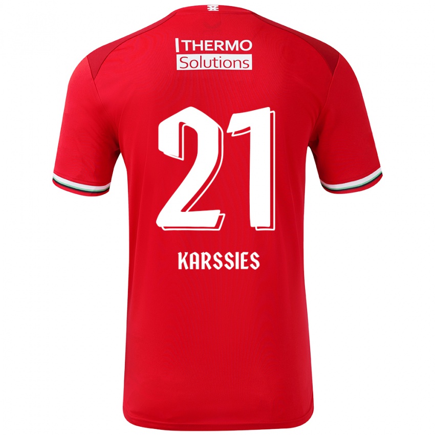 Børn Sam Karssies #21 Rød Hvid Hjemmebane Spillertrøjer 2024/25 Trøje T-Shirt