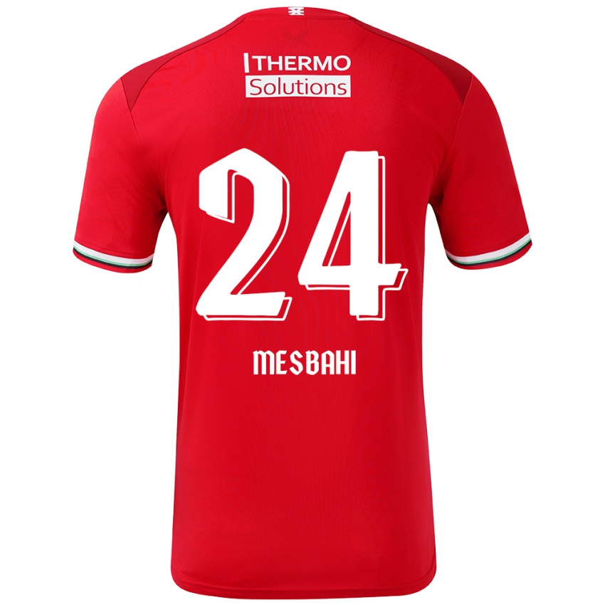 Børn Juliën Mesbahi #24 Rød Hvid Hjemmebane Spillertrøjer 2024/25 Trøje T-Shirt