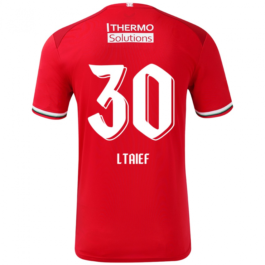 Børn Sayfallah Ltaief #30 Rød Hvid Hjemmebane Spillertrøjer 2024/25 Trøje T-Shirt