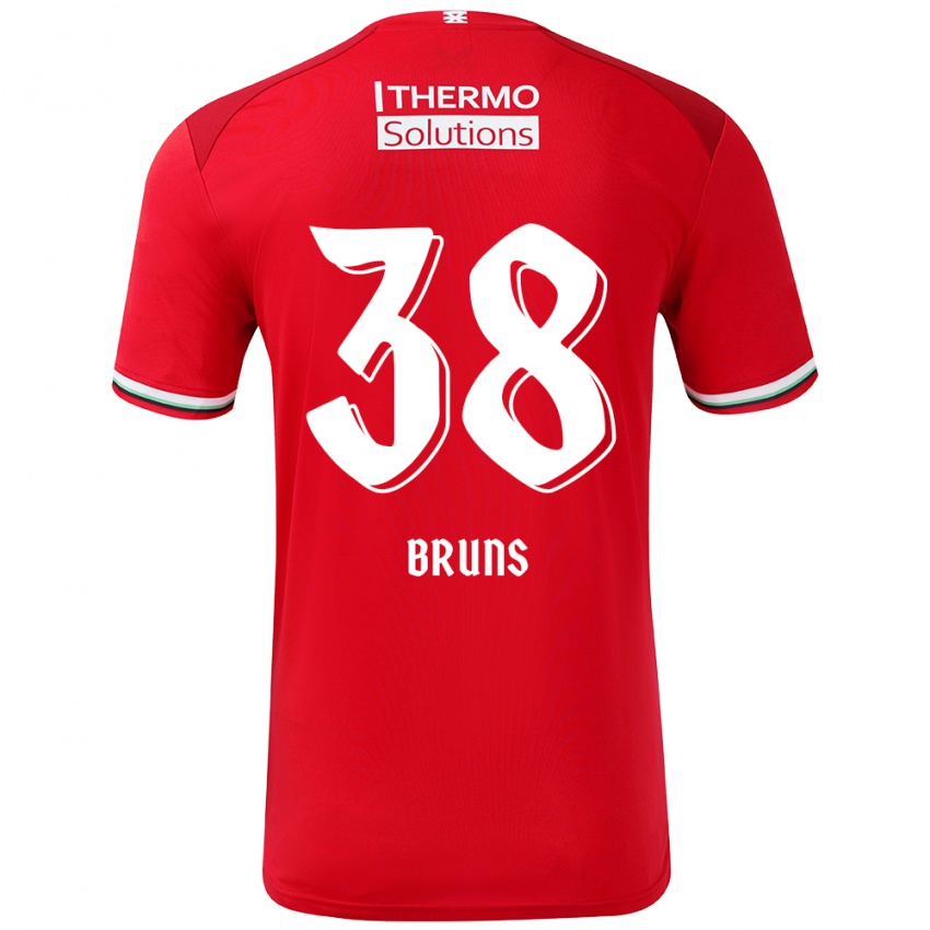 Børn Max Bruns #38 Rød Hvid Hjemmebane Spillertrøjer 2024/25 Trøje T-Shirt