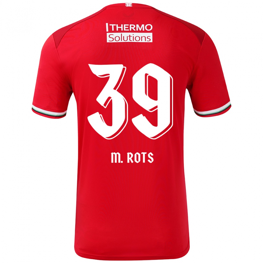 Børn Mats Rots #39 Rød Hvid Hjemmebane Spillertrøjer 2024/25 Trøje T-Shirt