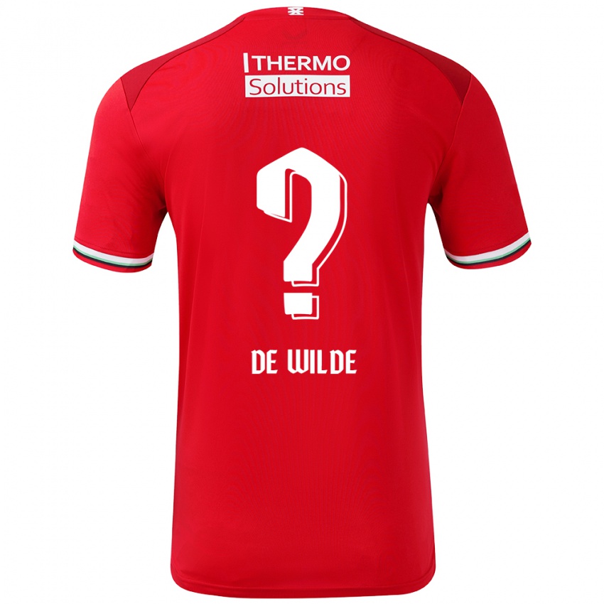 Børn Morris De Wilde #0 Rød Hvid Hjemmebane Spillertrøjer 2024/25 Trøje T-Shirt