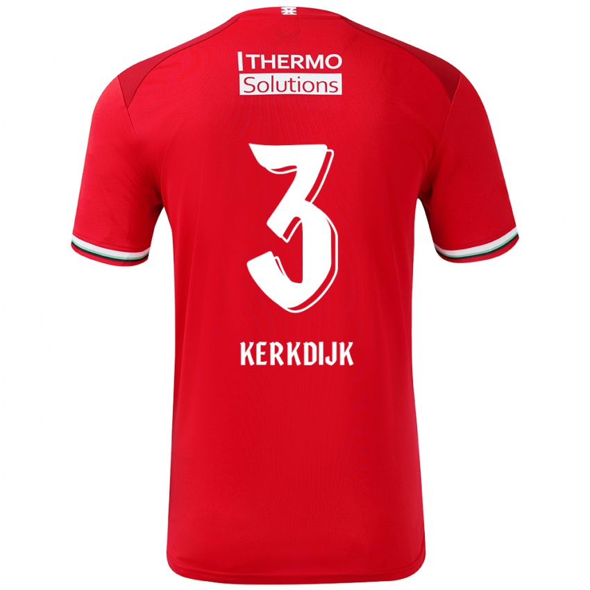 Børn Danique Kerkdijk #3 Rød Hvid Hjemmebane Spillertrøjer 2024/25 Trøje T-Shirt