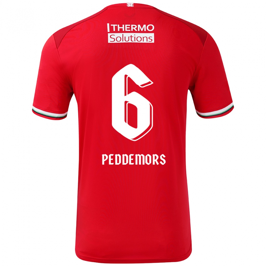 Børn Ella Peddemors #6 Rød Hvid Hjemmebane Spillertrøjer 2024/25 Trøje T-Shirt