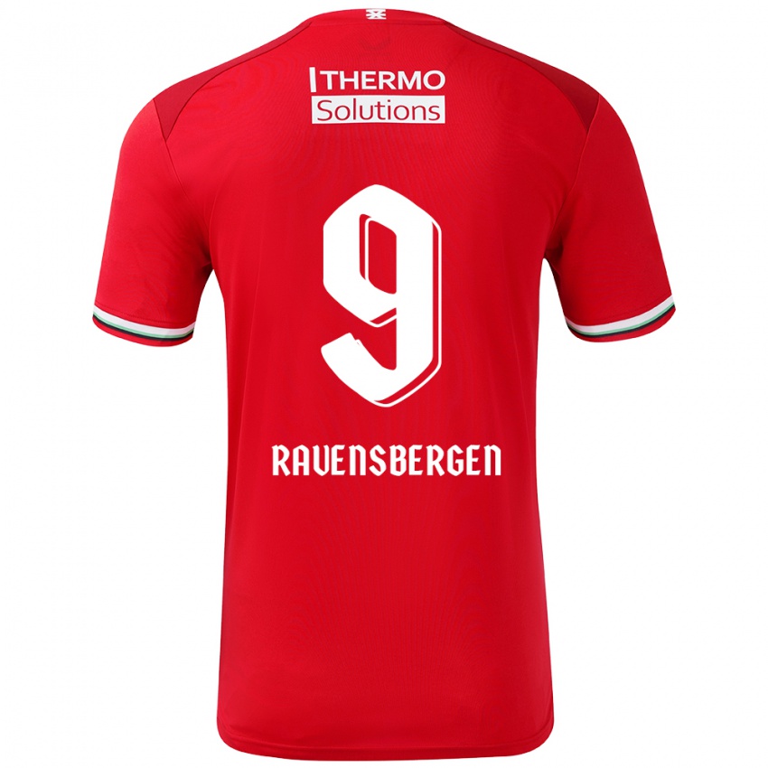 Børn Jaimy Ravensbergen #9 Rød Hvid Hjemmebane Spillertrøjer 2024/25 Trøje T-Shirt