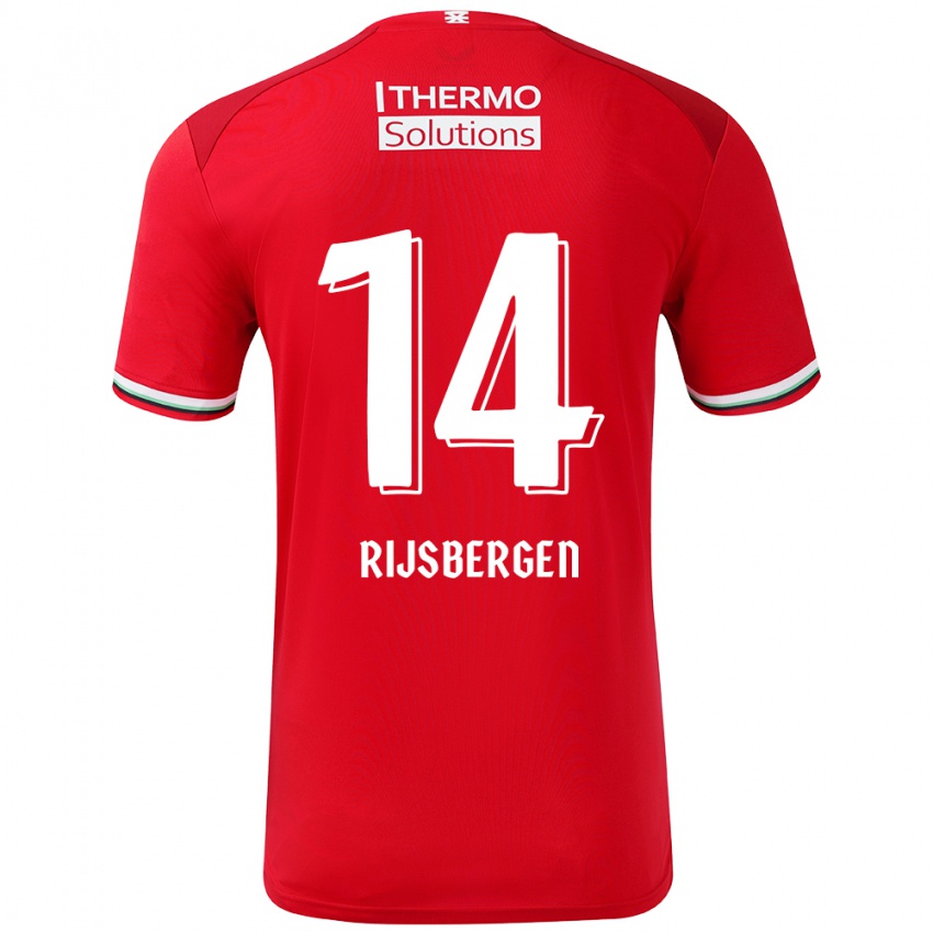 Børn Liz Rijsbergen #14 Rød Hvid Hjemmebane Spillertrøjer 2024/25 Trøje T-Shirt