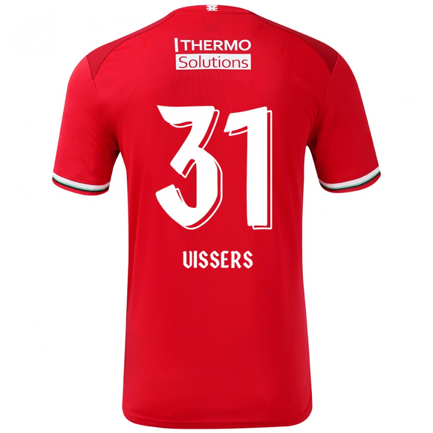 Børn Kiki Vissers #31 Rød Hvid Hjemmebane Spillertrøjer 2024/25 Trøje T-Shirt