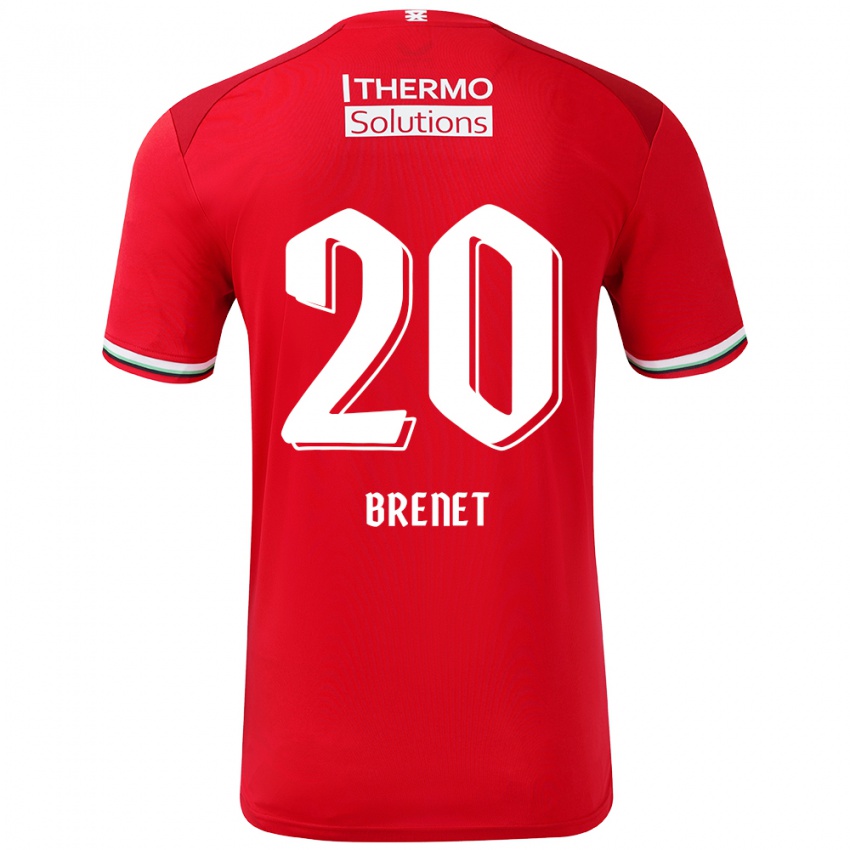 Børn Joshua Brenet #20 Rød Hvid Hjemmebane Spillertrøjer 2024/25 Trøje T-Shirt