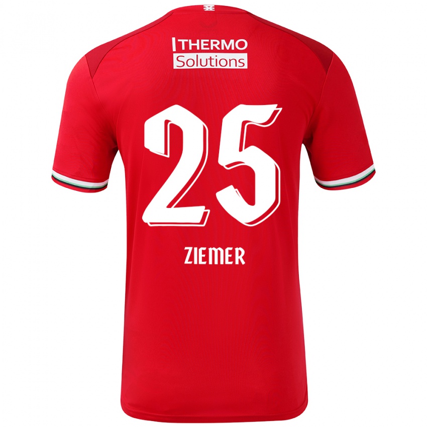 Børn Taylor Ziemer #25 Rød Hvid Hjemmebane Spillertrøjer 2024/25 Trøje T-Shirt